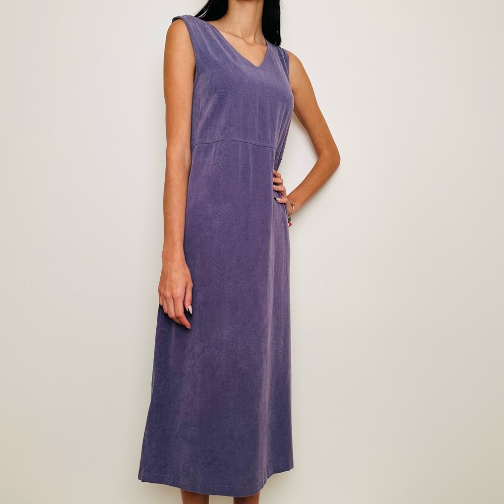Coldwater Creek Purple Sleeveless Midi Dress - Picture 3 of 6